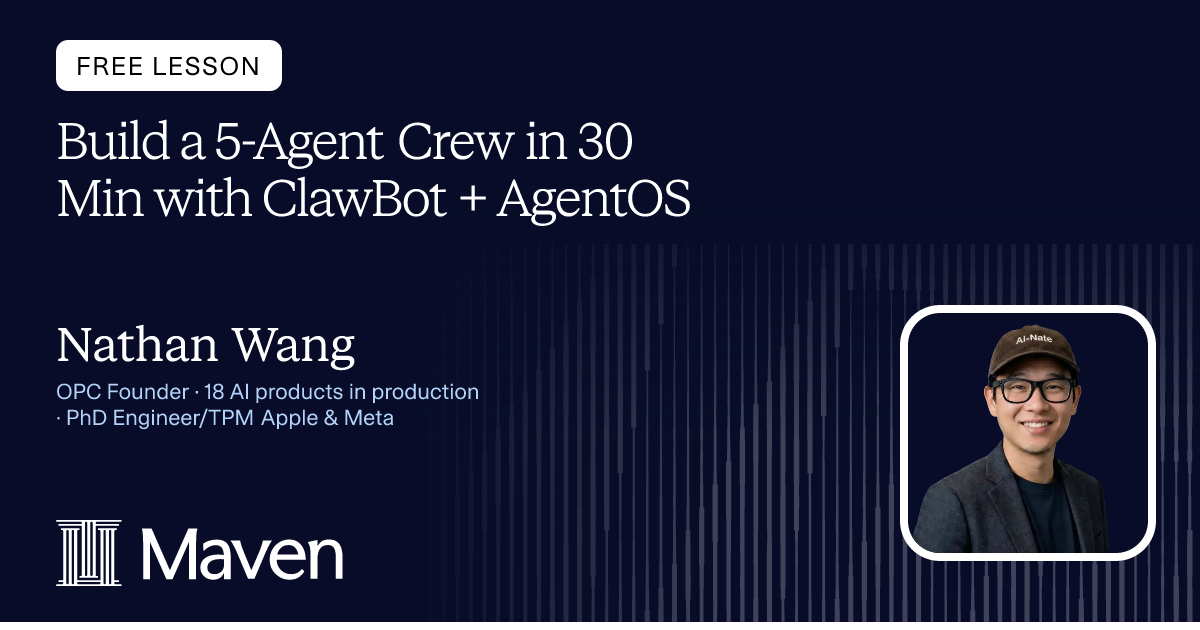Build a 5-Agent Crew in 30 Min with ClawBot + AgentOS cover image